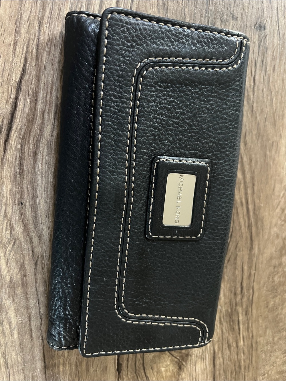Vintage Michael Kors "Pebbled Leather Carryall Wallet"